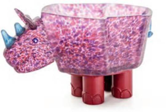 Artglass Red Rhino Bowl